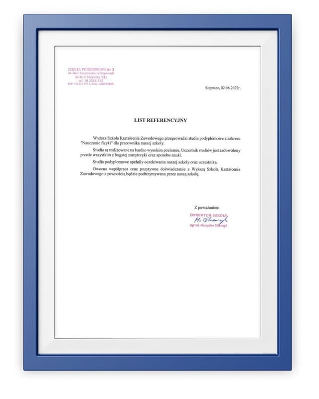 Referencje Szkoła Podstawowa Nr 3 im. Marii Konopnickiej w Słopnicach