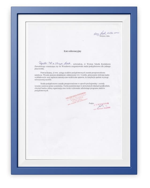 Referencje Publiczna Szkoła Podstawowa im. Marii Konopnickiej w Starym Narcie