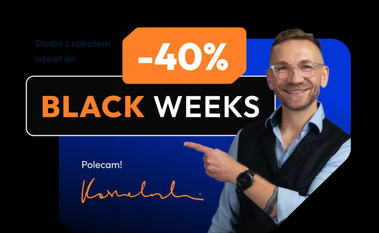 Przemek Kossakowski wskazuje na promocję do -40% na studia