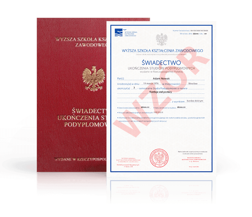 Zdjęcie przedstawiające awers świadectwa