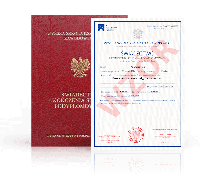 Zdjęcie przedstawiające awers świadectwa