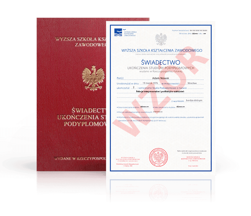 Zdjęcie przedstawiające awers świadectwa