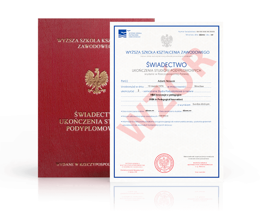 Świadectwo MBA Innowacje w pedagogice