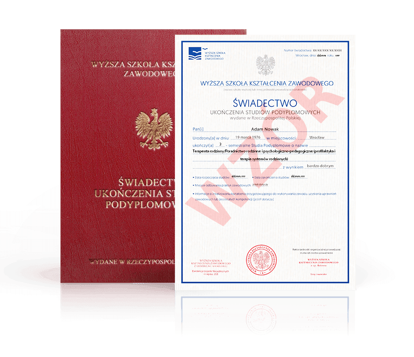 Zdjęcie przedstawiające awers świadectwa