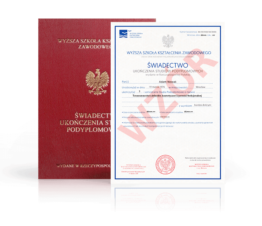 Zdjęcie przedstawiające awers świadectwa